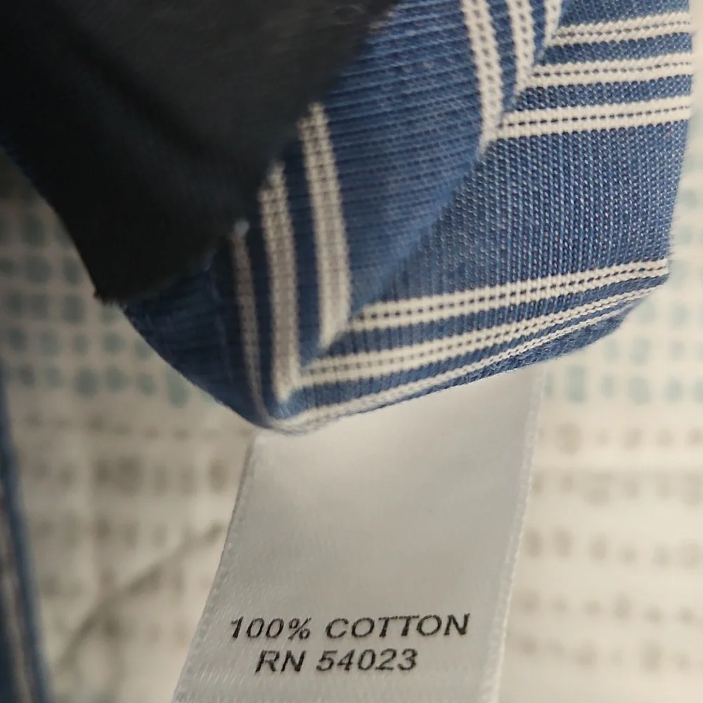 Banana Republic Cotton Pearl Snap Dress Shirt Size Large